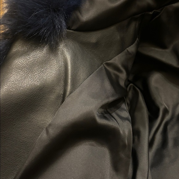 Women’s Blue Soft Faux Fur Hooded Jacket NEW XL X Large - Picture 8 of 9